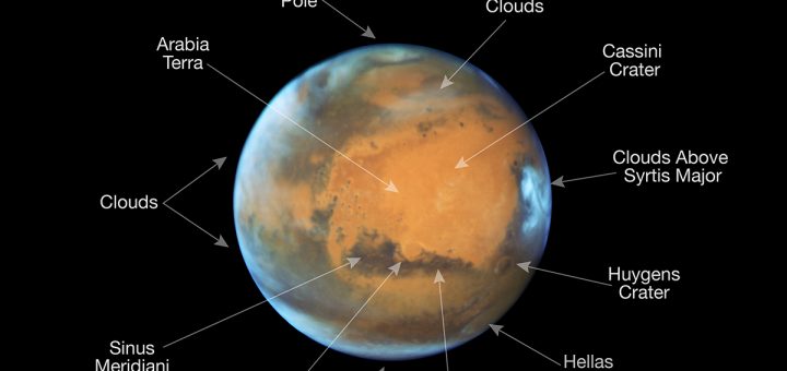 Photo de Mars en plein soleil