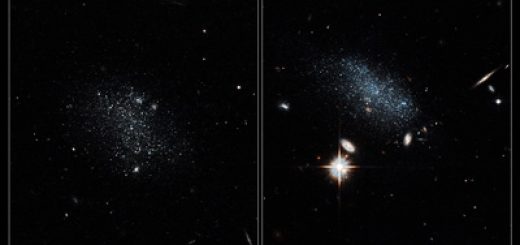 Deux mini galaxies vagabondes du passé au présent