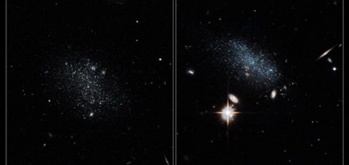 Deux mini galaxies vagabondes du passé au présent