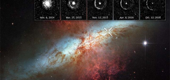 Explosion d'une supernova capturée par Hubble