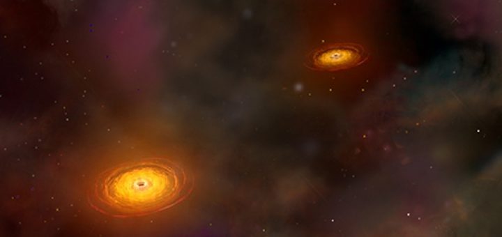 Trou noir supermassif à la rencontre de deux galaxies