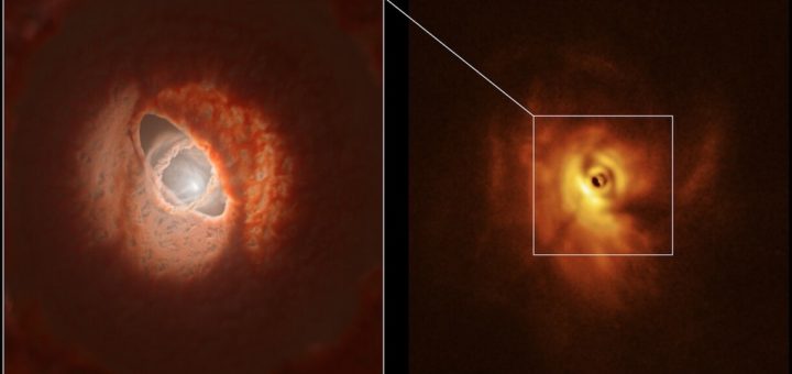 3 étoiles forgent leur disque d'accrétion dans Orion